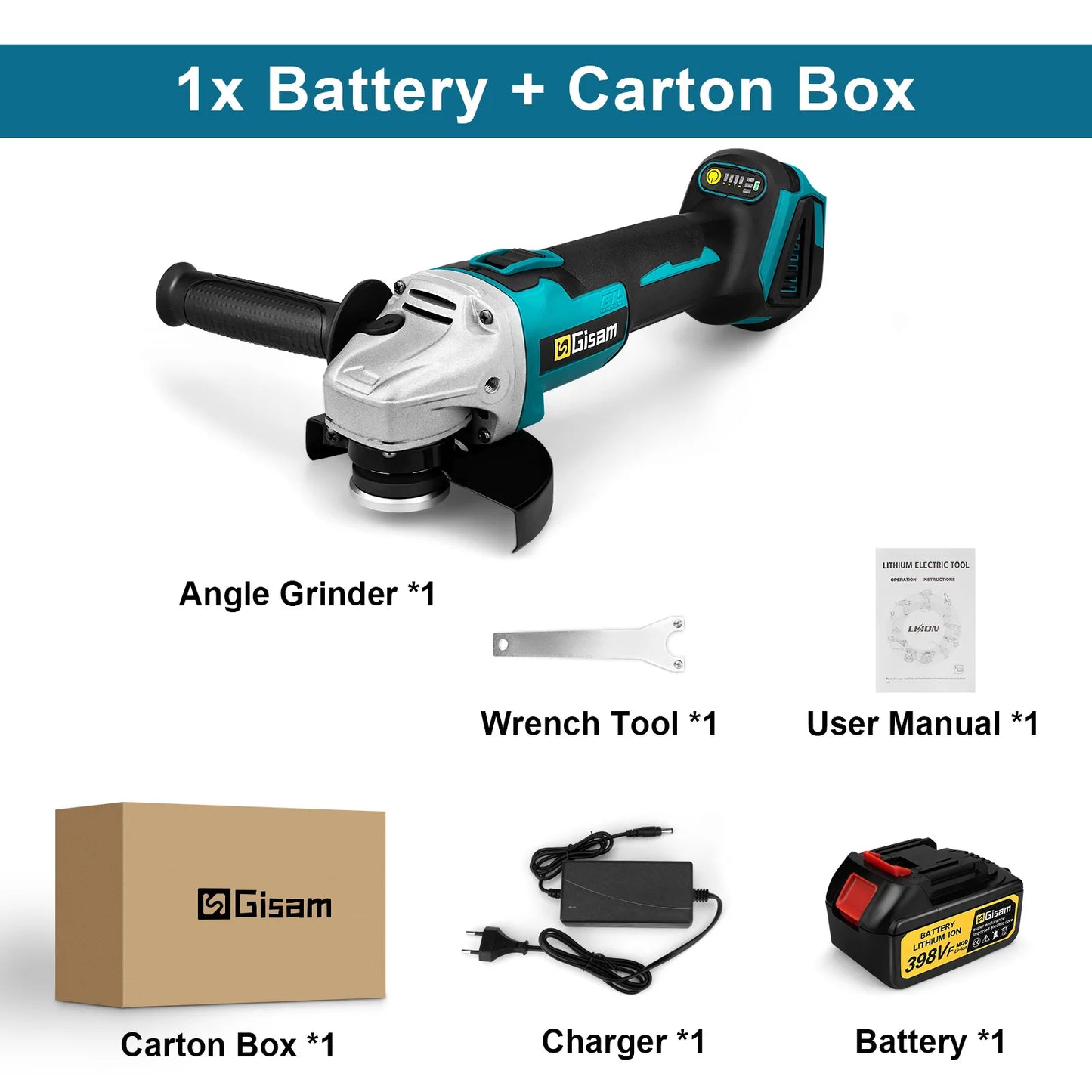 125mm Brushless Angle Grinder – 18V Cordless Cutting Tool