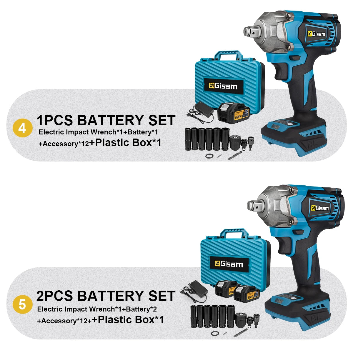 1200NM Brushless Impact Wrench – 1/2” Cordless Power Tool