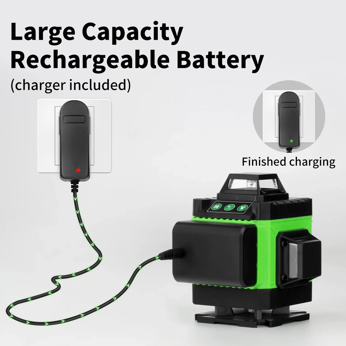 Hilda:4D 16-Line Green Laser Level – 360° Self-Leveling.         Professional 16-line green laser level with full 360° coverage for accurate alignment in seconds.
Perfect for tiling, drywall, ceilings, windows, and construction work.

✔ Ultra-bright green