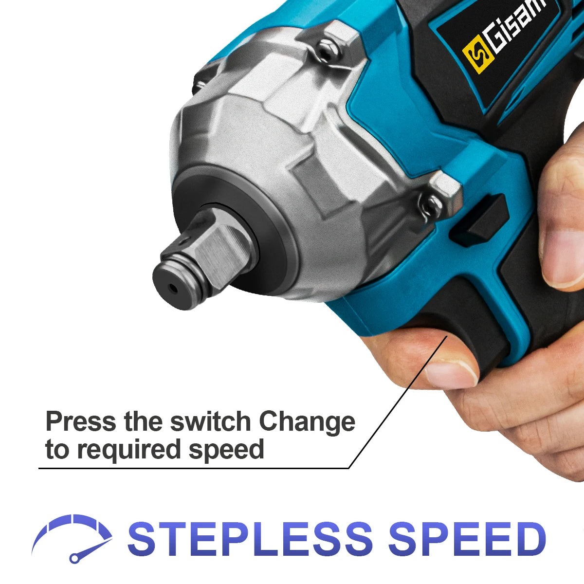 1200NM Brushless Impact Wrench – 1/2” Cordless Power Tool