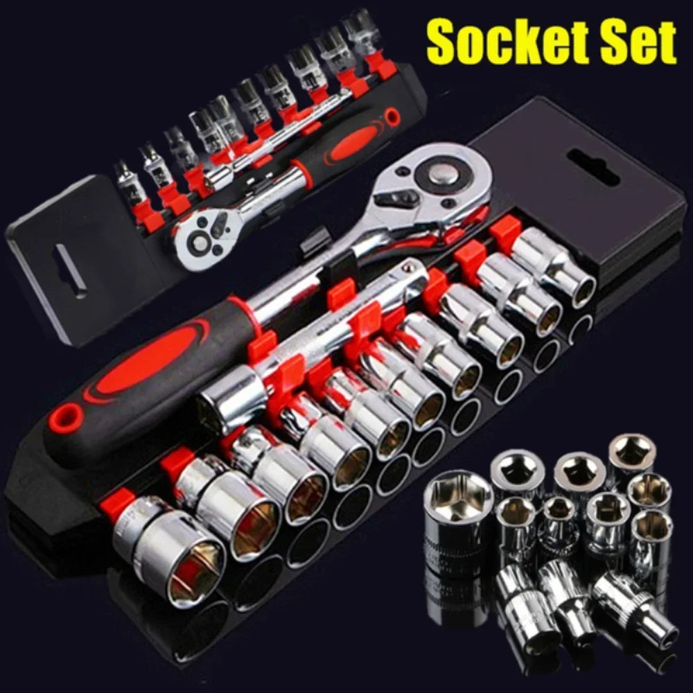 12PCS Compact Socket Set – Portable Car Repair Kit
