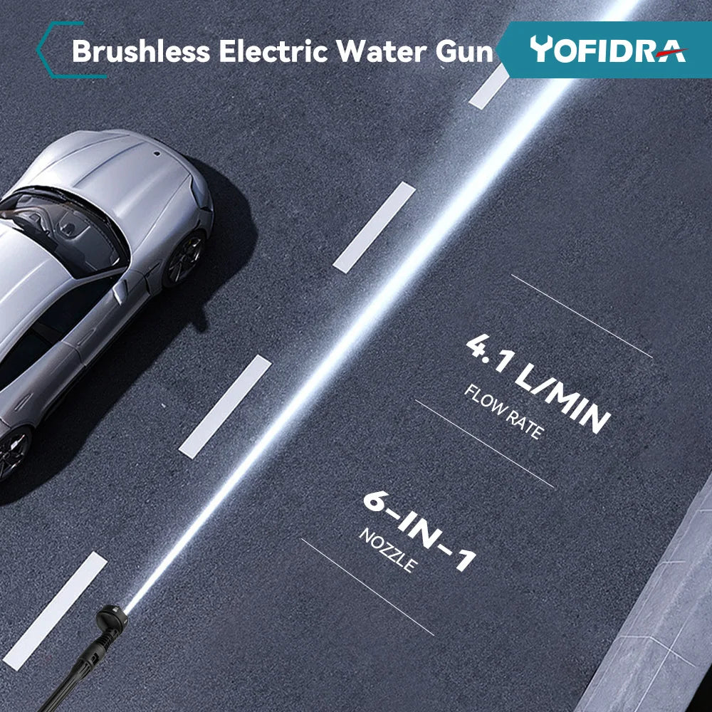 200 Bar Brushless Pressure Washer – 6-in-1 Cordless Cleaner